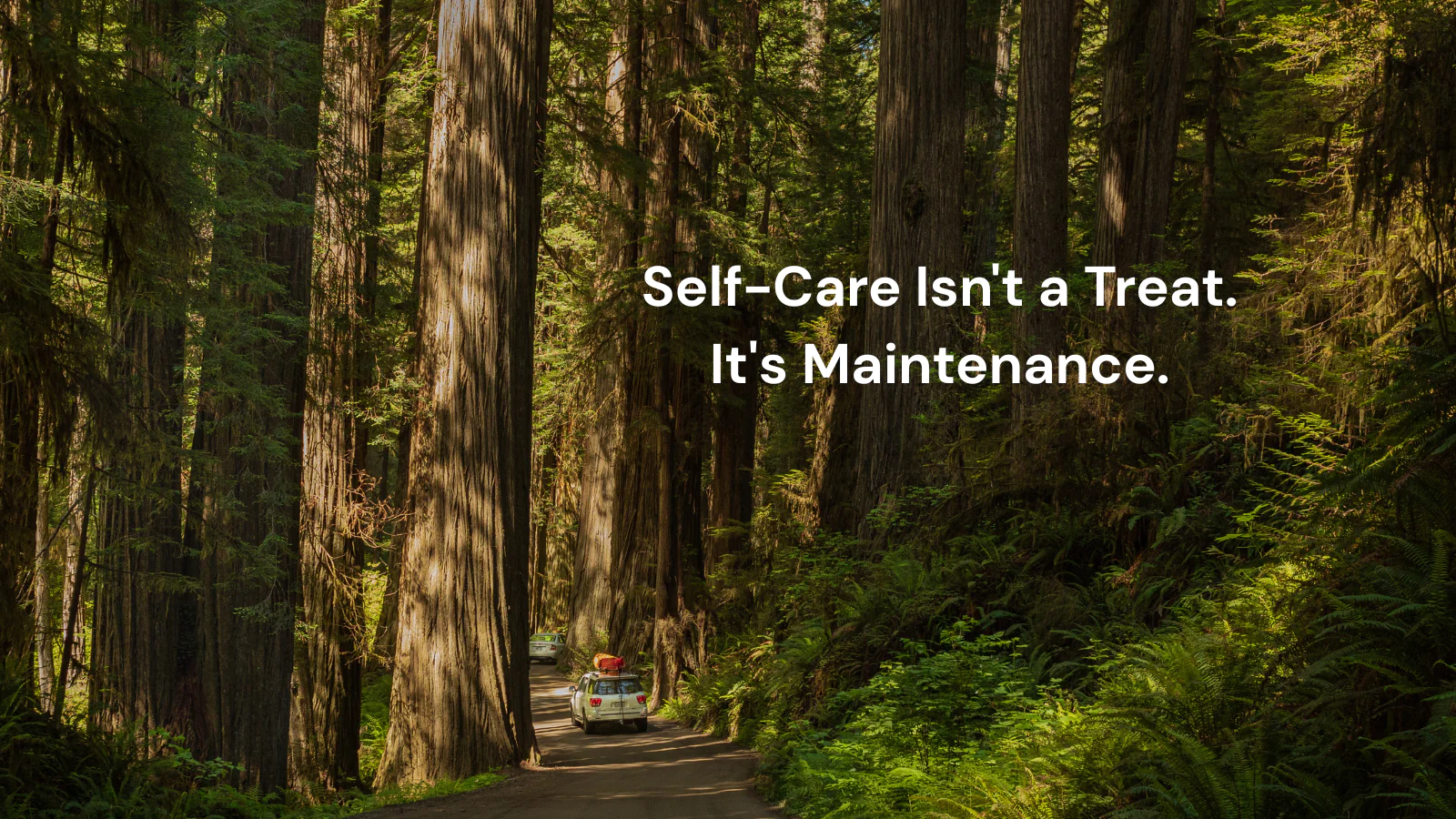 20 Image with text "Self-care isn't a treat. it's maintenance."